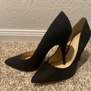 Jessica Simpson Black Suede Heels